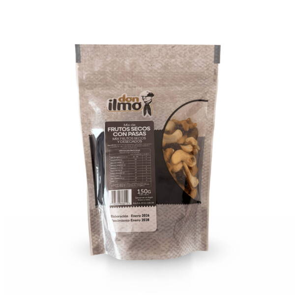 Mix de frutos secos y pasas de uva x 150 gr