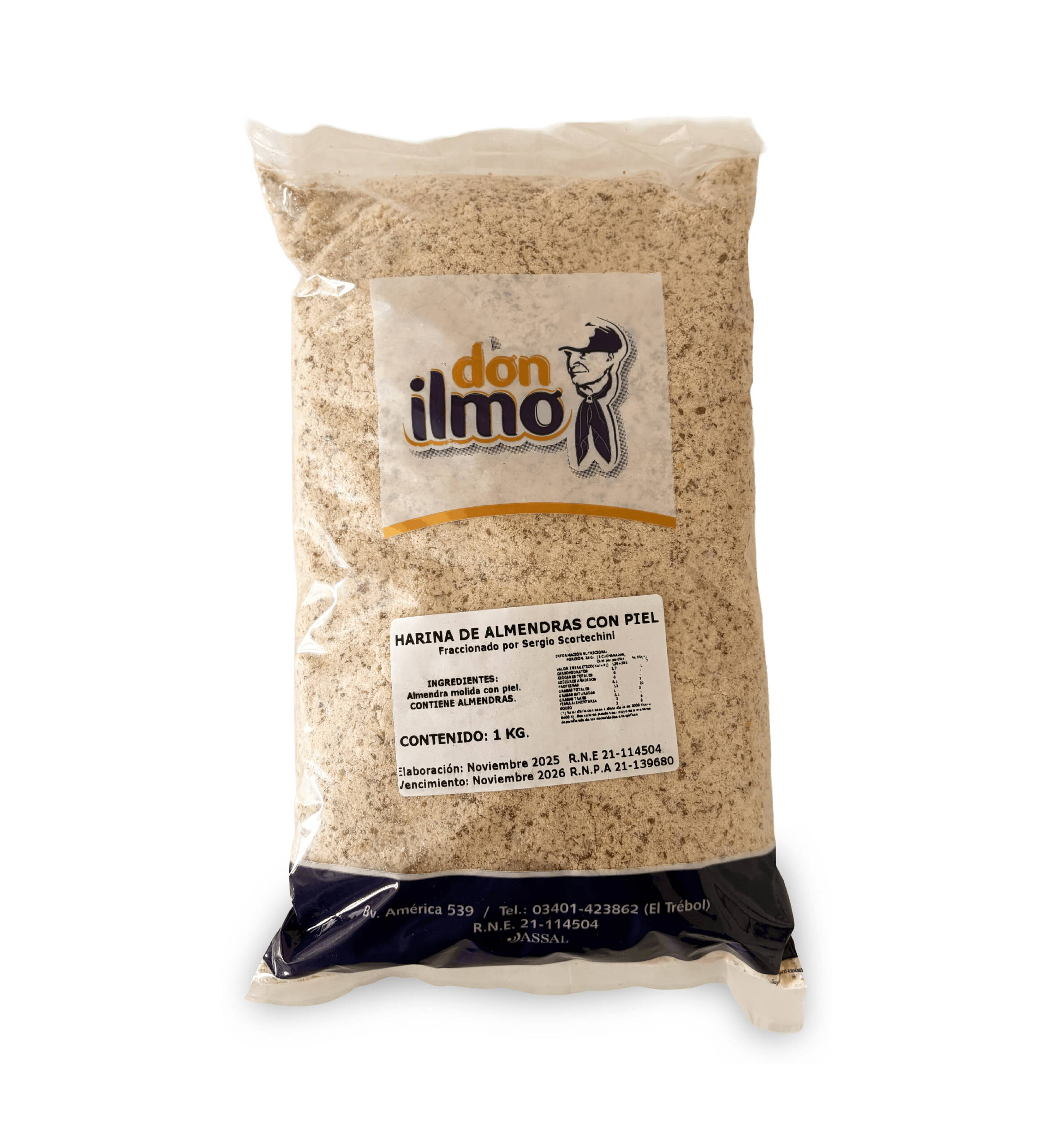 Harina de almendras con piel x 1000 gr