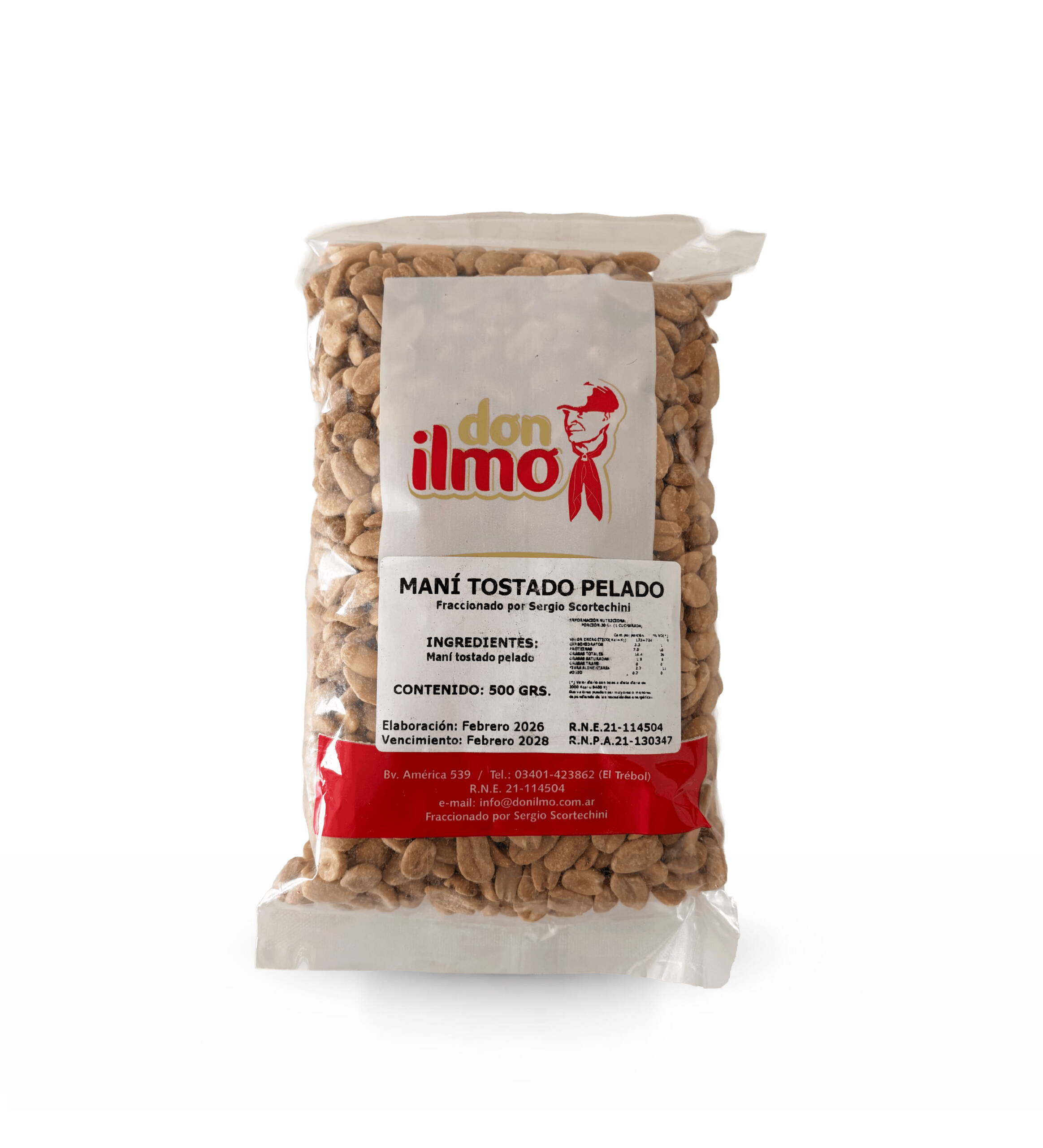 Mani tostado pelado x 500 gr