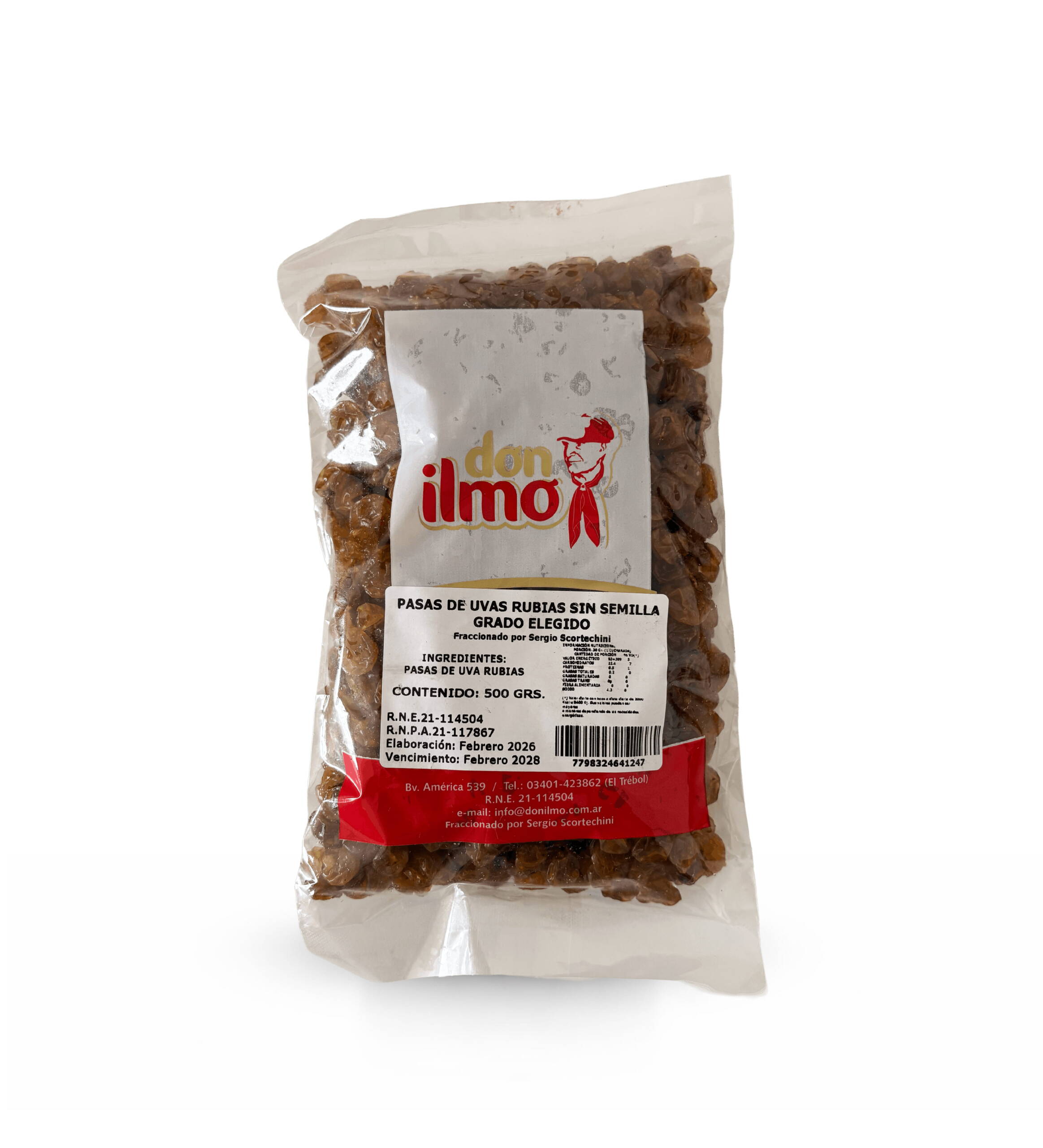 Pasas de uva rubia x 500 gr