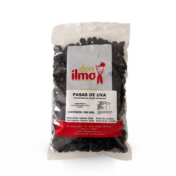 Pasas de uva negra x 500 gr