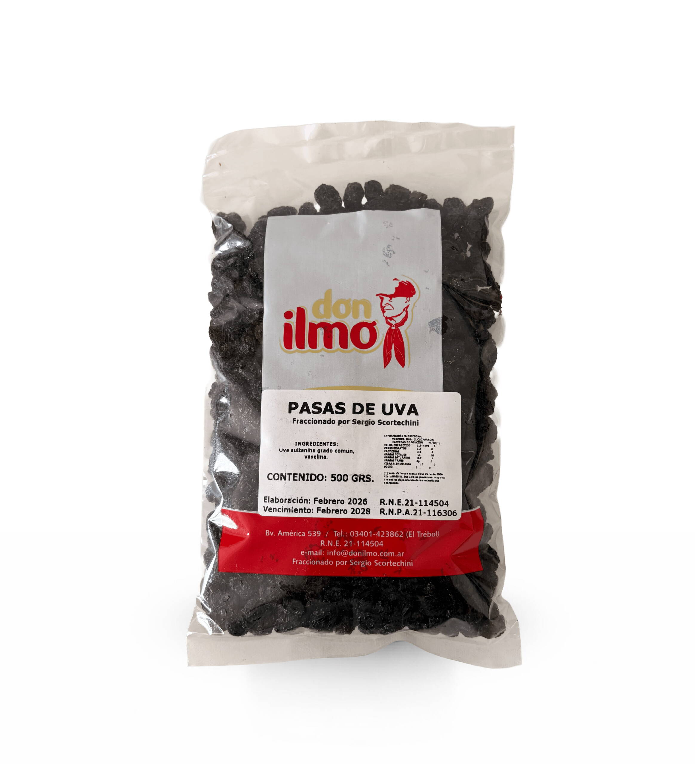 Pasas de uva negra x 500 gr