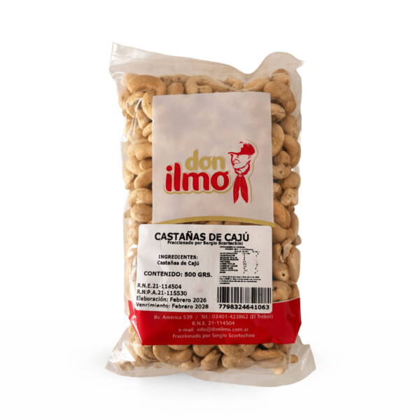 Castañas de cajú x 500 gr