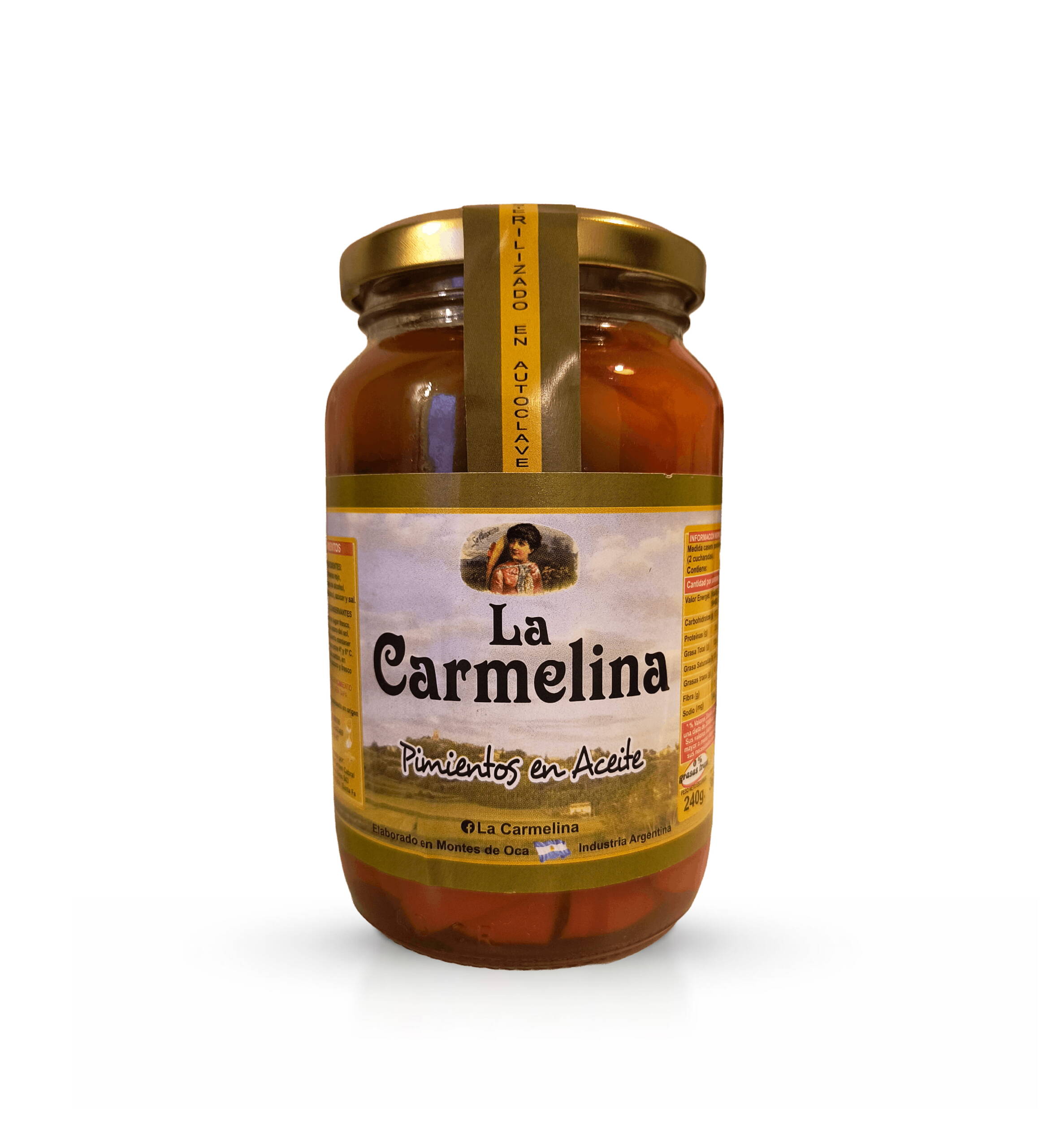 Pimientos en aceite la carmelina x 240 gr