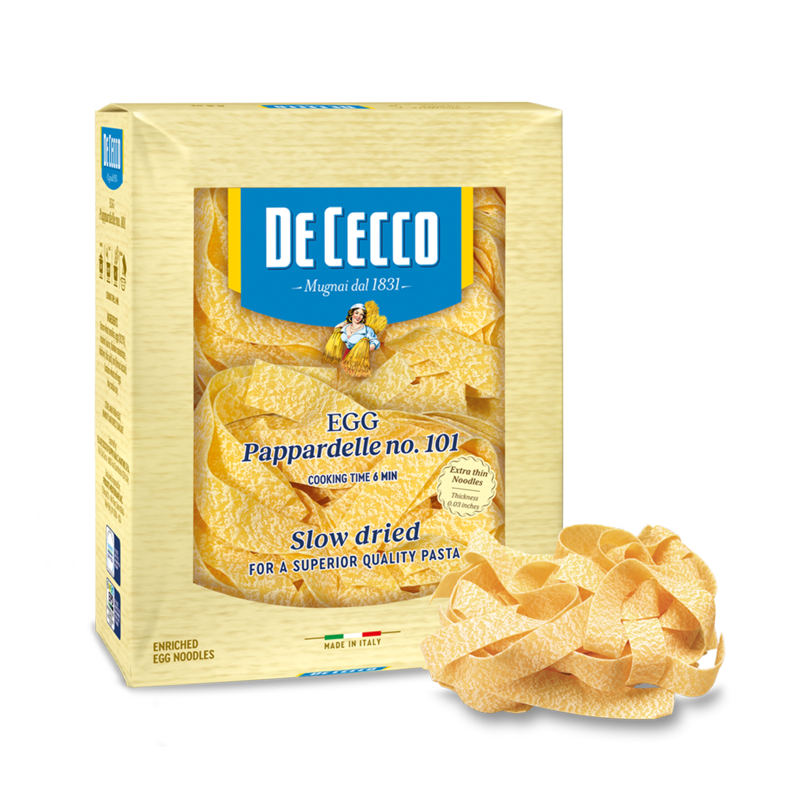 Pasta De Cecco Pappardelle Matasse al Huevo N° 101